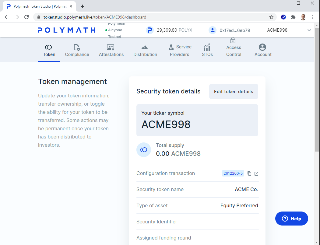 manage token