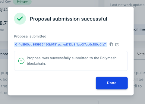 Successful Proposal Submission