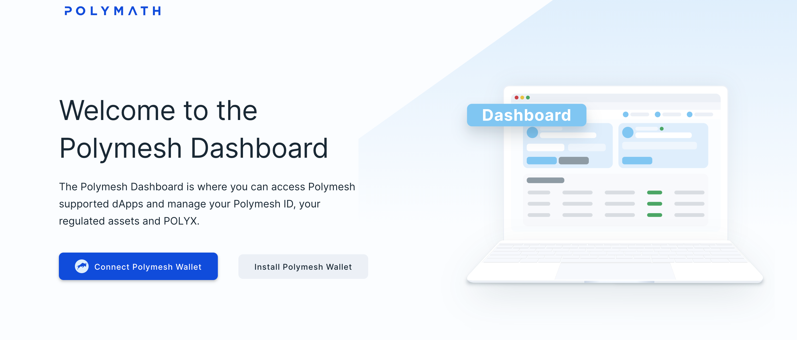 Welcome to the Polymesh Dashboard